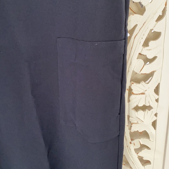 Navy Blue Mango Slip Dress with Pockets - Picture 3 of 5